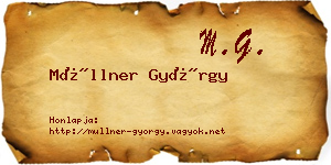 Müllner György névjegykártya